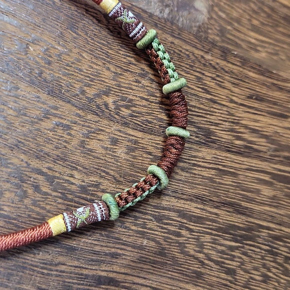 Vintage Long Silk Wrapped Necklace - Picture 2 of 6